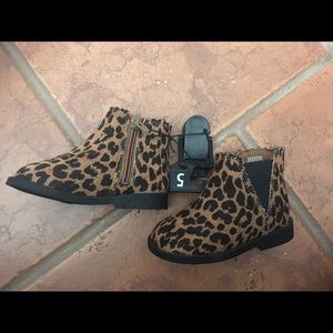 Leopard ankle boots